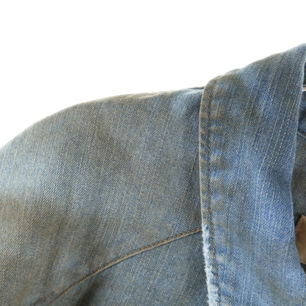 DISCOVERED(ディスカバード) CRASH DENIM SHIRTS DC-AW25-SH-01 ダメージ加工 クラッシュデニム 長袖シャツ インディゴブルー
