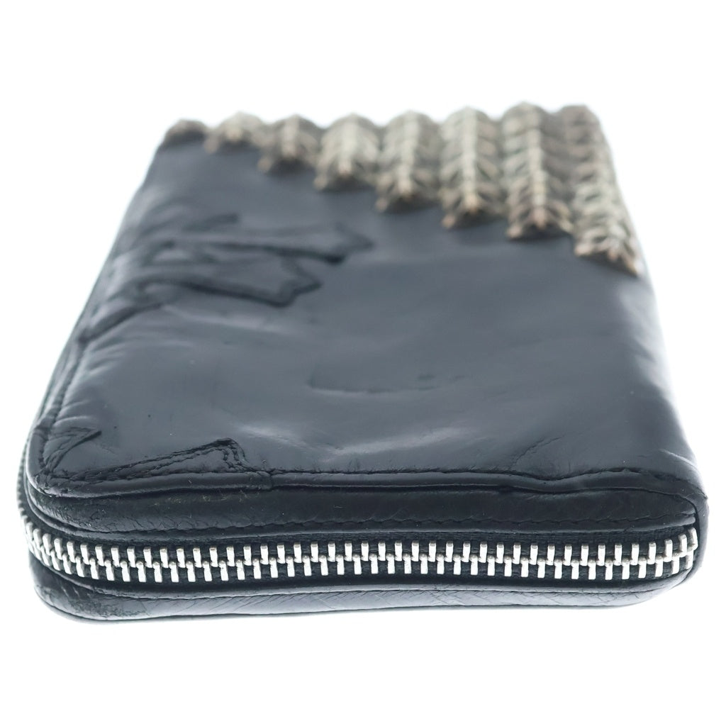 CHROME HEARTS(クロムハーツ) REC F ZIP ウォレット ゼロピラミッド スタッズ ラウンドファスナー 財布