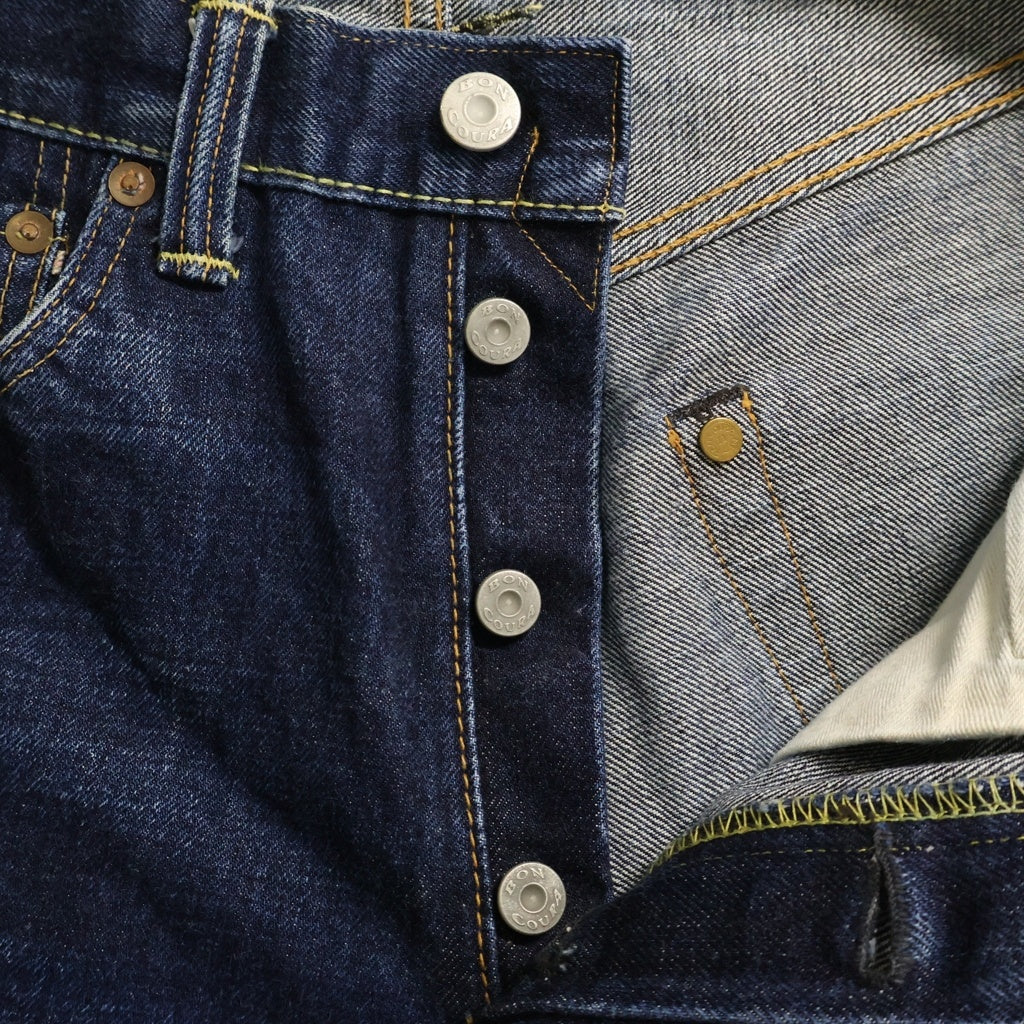 BONCOURA(ボンクラ) XX DENIM PANTS ボタンフライデニムパンツ ジーンズ インディゴ