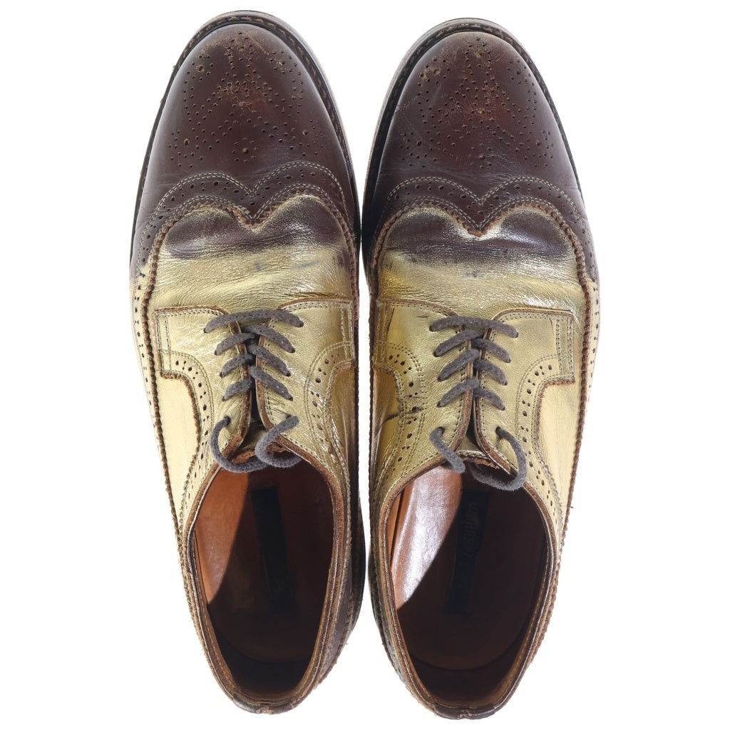 MIHARA YASUHIRO(ミハラヤスヒロ) WING CHIP GOLD LEATHER SHOES ウィングチップ ゴールドレザーシューズ 革靴 ブラウン/ゴールド 6325-0500