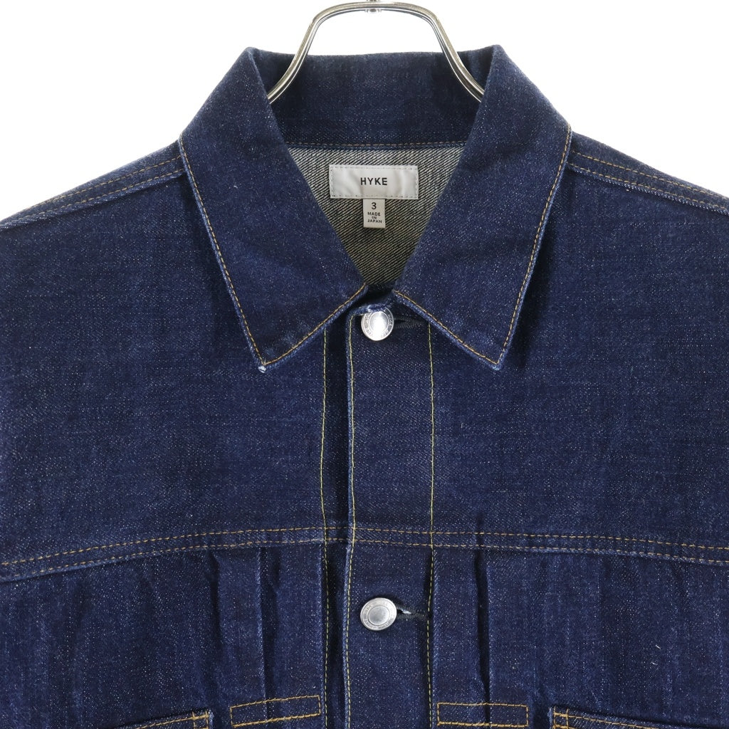 HYKE(ハイク) 5 BUTTON UDENIM JACKET 5ボタンデニムジャケット インディゴ