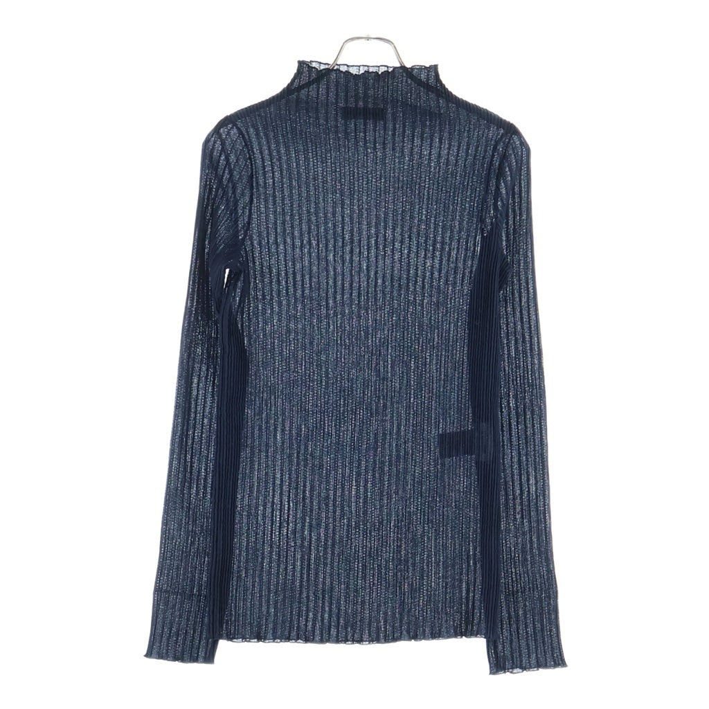 JIL SANDER(ジルサンダー) プリーツ ハイネック 長袖カットソー ネイビー JSPR707058WR45780802