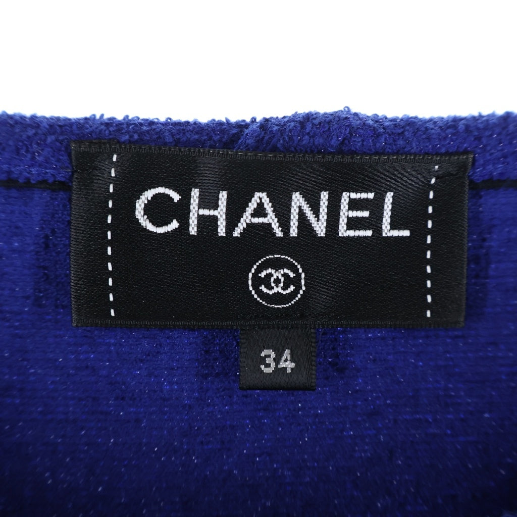 CHANEL(シャネル) LA PAUSA ココマーク プリント ツイード 半袖Tシャツ レディース ブルー P60455V38022