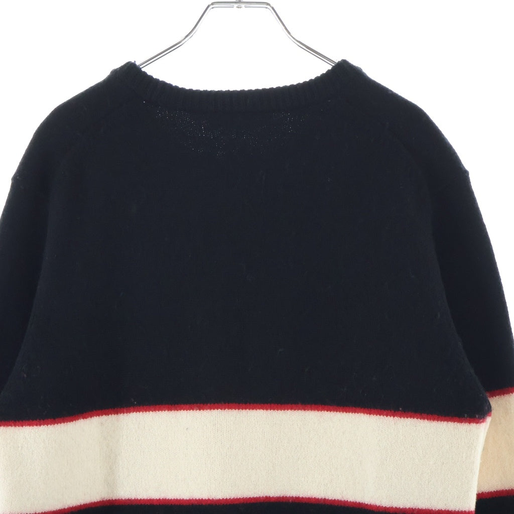 GIVENCHY(ジバンシィ) 18AW ウール フロントロゴ クルーネックニットセーター ブラック BM900G400M