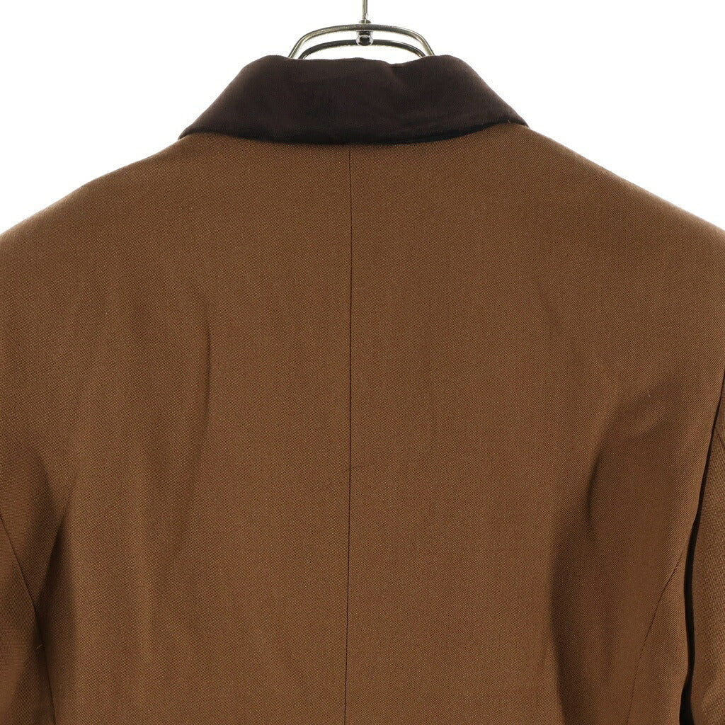MARNI(マルニ) 25AW ベルベット切り替え 3B ウール テーラードジャケット ブラウン レディース GIMA0313QS