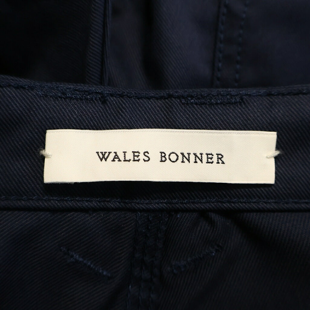 Wales Bonner(ウェールズ ボナー) 25SS KINGSTON SHORTS ダブルニー ショーツ ハーフパンツ ネイビー