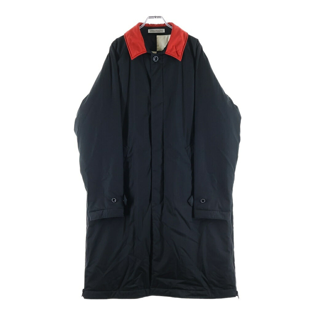 UNDERCOVER(アンダーカバー) 23AW × fragment design Co ギャバ薄中綿 裏チェッカーキルト ステンカラーコート ブラック UC2C9301-2