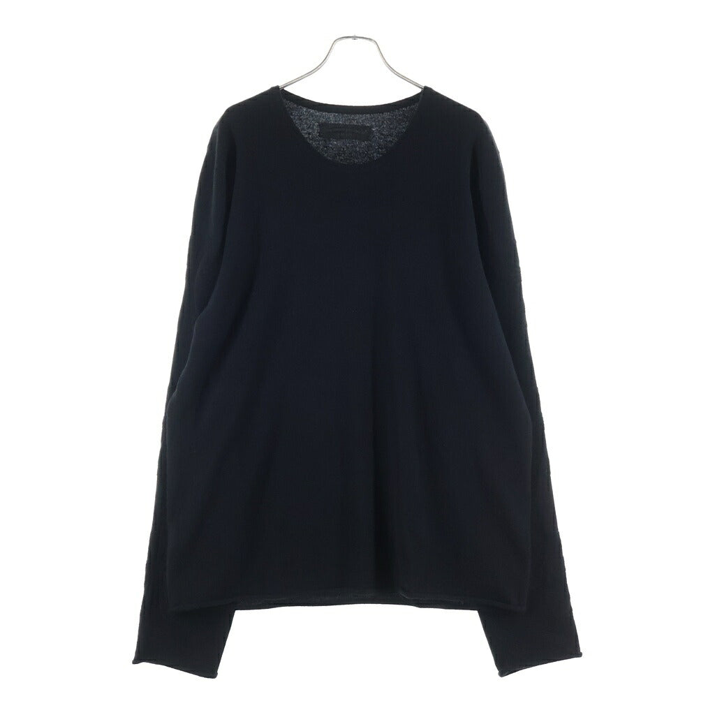 CHROME HEARTS(クロムハーツ) Y NOT CH CROSS EMBROIDERED CASHMERE KNIT ワイノット CHクロス 刺繍 クルーネックカシミヤニット セーター ブラック