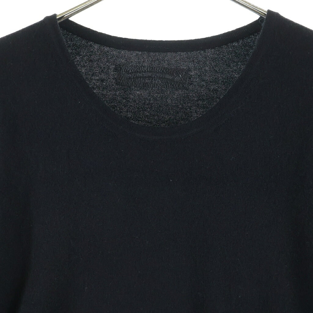 CHROME HEARTS(クロムハーツ) Y NOT CH CROSS EMBROIDERED CASHMERE KNIT ワイノット CHクロス 刺繍 クルーネックカシミヤニット セーター ブラック
