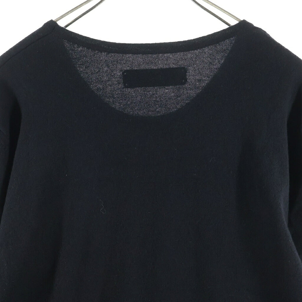 CHROME HEARTS(クロムハーツ) Y NOT CH CROSS EMBROIDERED CASHMERE KNIT ワイノット CHクロス 刺繍 クルーネックカシミヤニット セーター ブラック