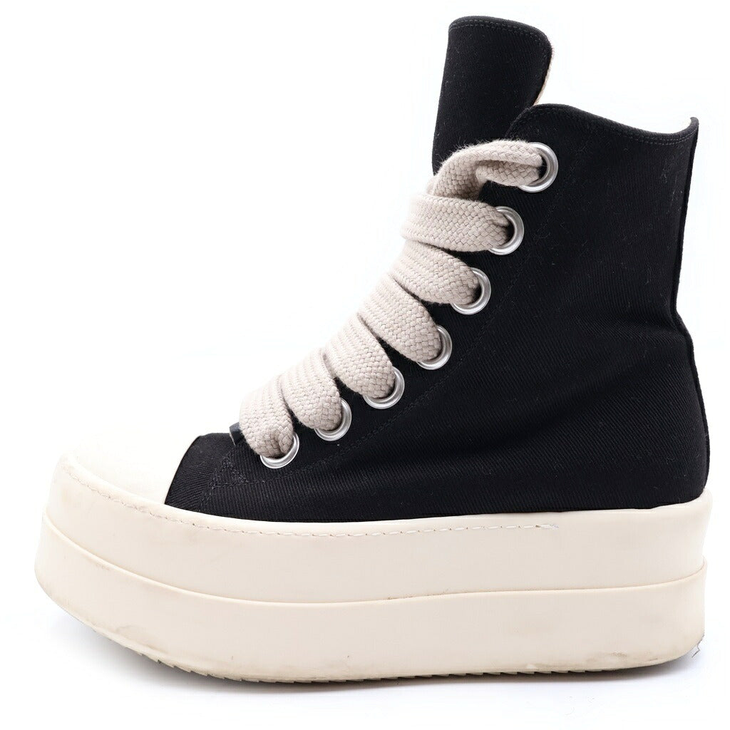 DRKSHDW(ダークシャドウ) MEGA BUMPER JUMBOLACE SNEAKS メガバンパー ジャンボレース ハイカットスニーカー ブラック