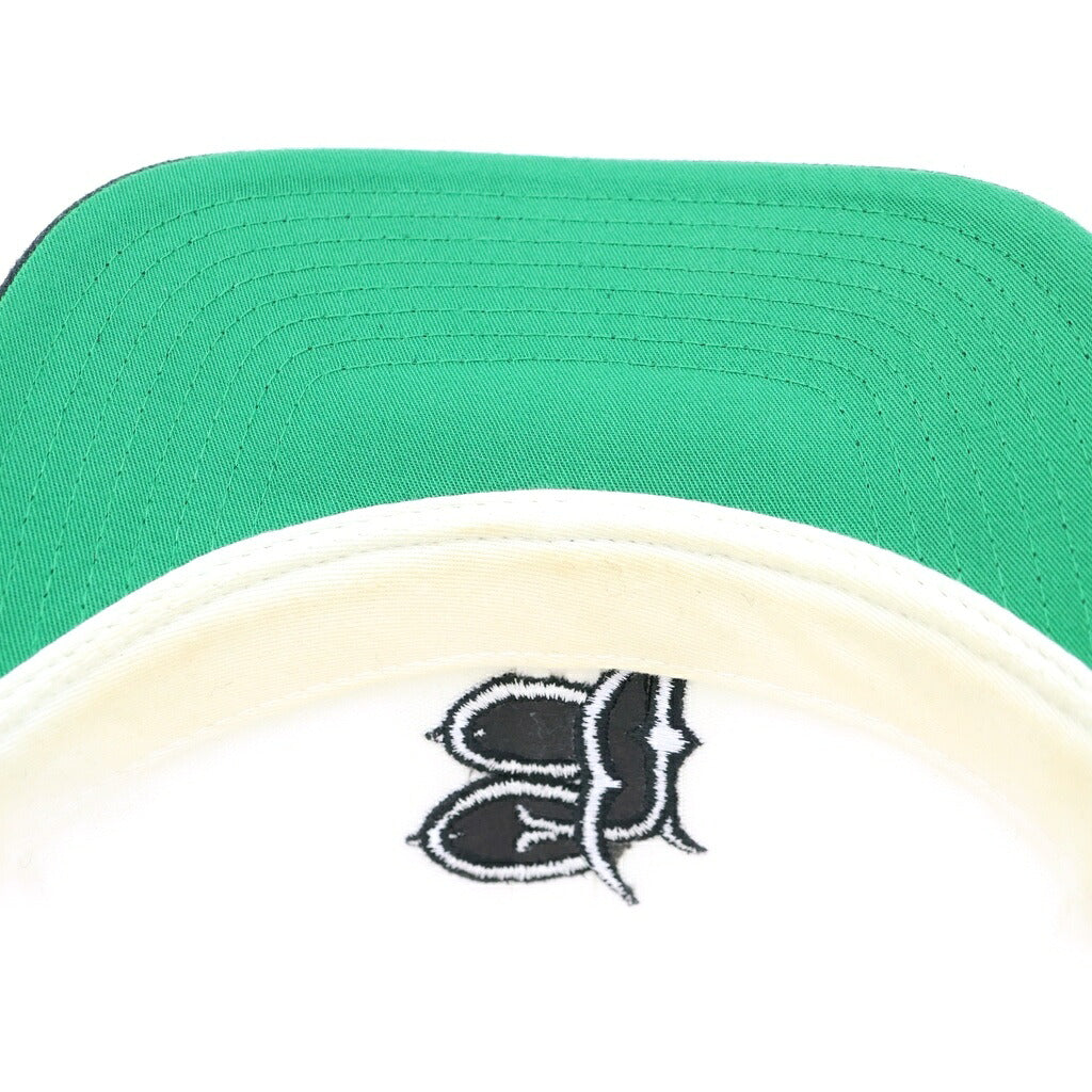 KILLL THE HYPE(キル ザ ハイプ) LB THE STAPLE UPSIDE DOWN LOGO CAP アップサイドダウンロゴ スナップバックキャップ ホワイト/ブラック