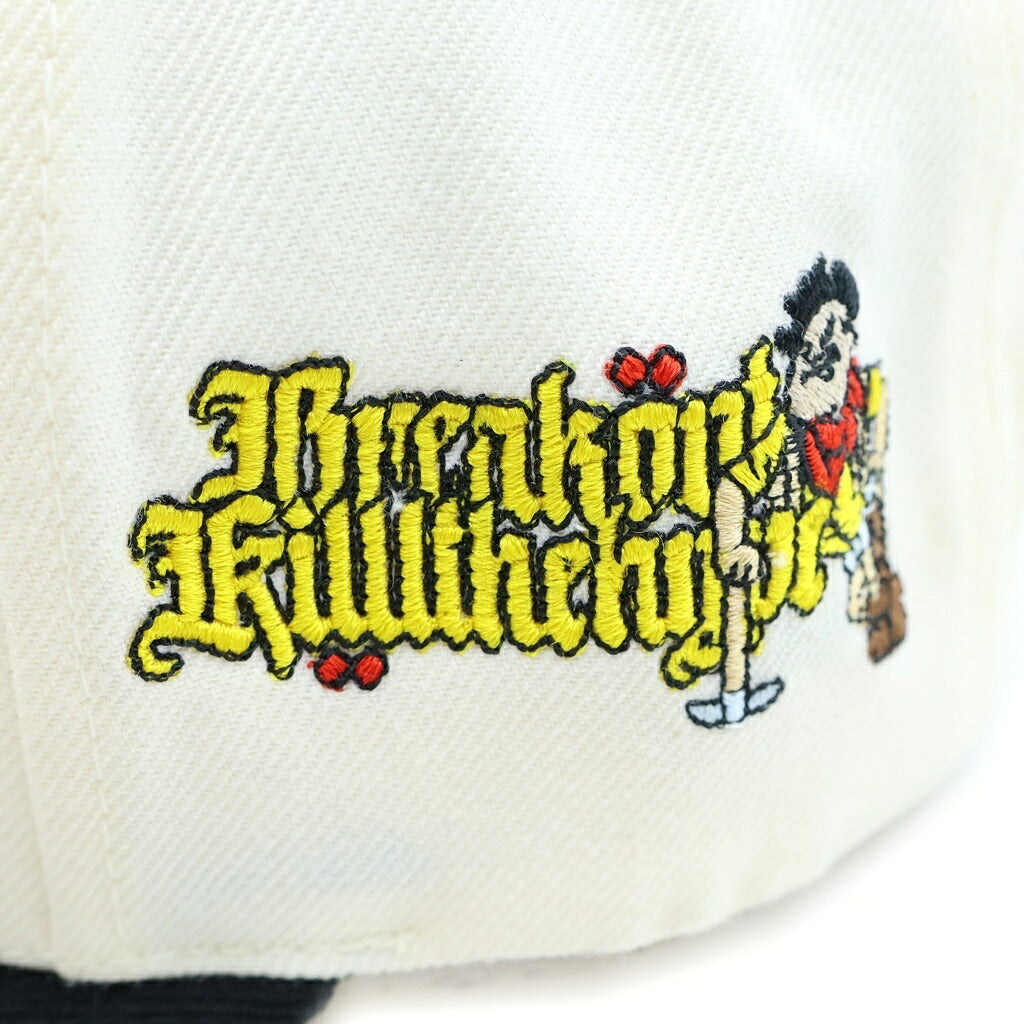 KILLL THE HYPE(キル ザ ハイプ) LB THE STAPLE UPSIDE DOWN LOGO CAP アップサイドダウンロゴ スナップバックキャップ ホワイト/ブラック