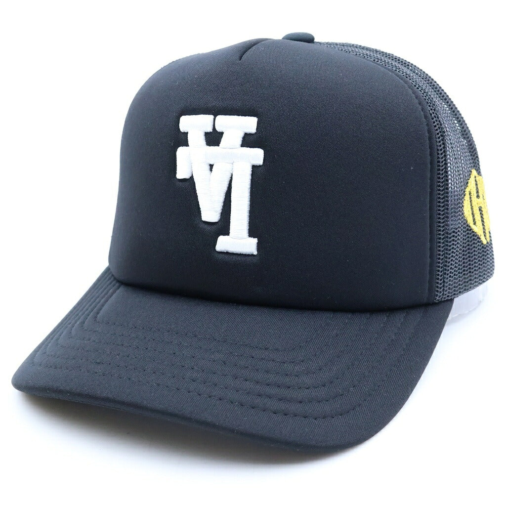 KILLL THE HYPE(キル ザ ハイプ) LA UPSIDE DOWN LOGO CAP ロサンゼルス・ドジャース アップサイドダウンロゴ トラッカー メッシュキャップ ブラック