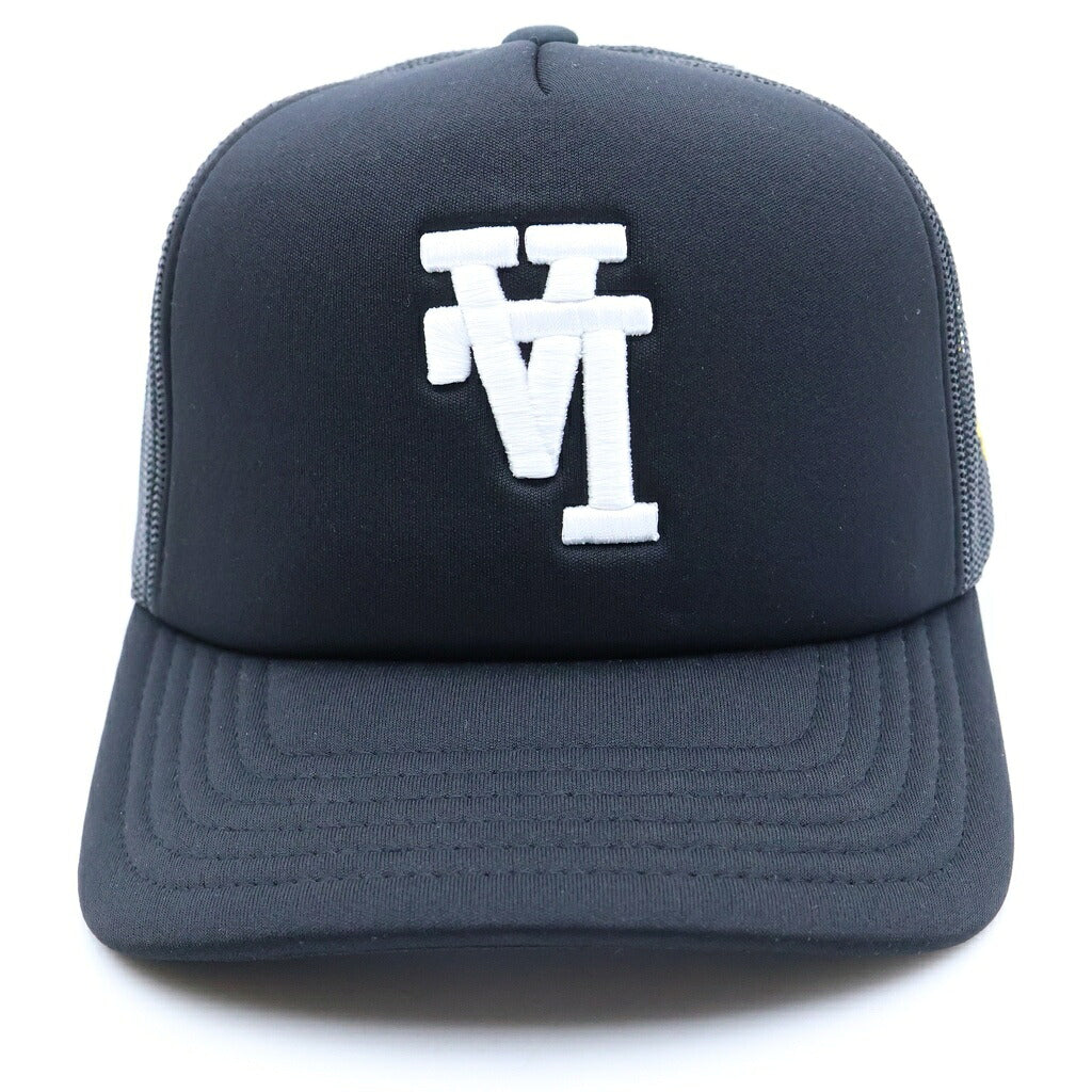 KILLL THE HYPE(キル ザ ハイプ) LA UPSIDE DOWN LOGO CAP ロサンゼルス・ドジャース アップサイドダウンロゴ トラッカー メッシュキャップ ブラック