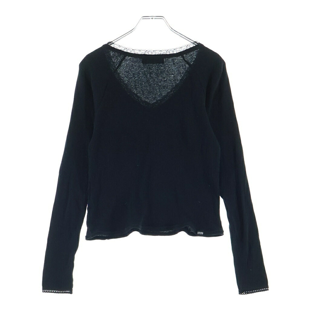 HYSTERIC GLAMOUR(ヒステリックグラマー) HYSTERICK ANGEL ショート丈Tシャツ 長袖カットソー レディース ブラック 01243CL05