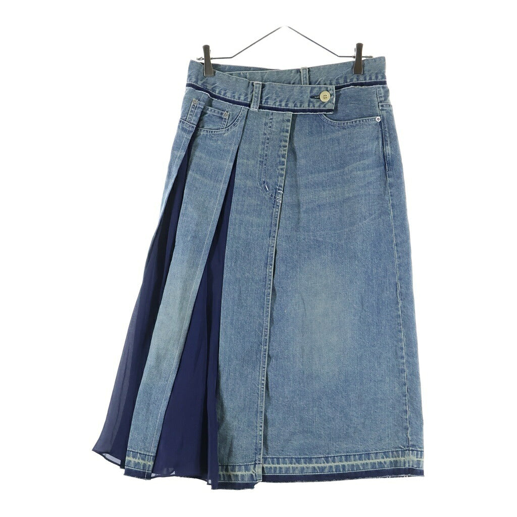 Sacai(サカイ) 21SS カットオフ ドッキングデニムスカート レディース 21-05475 インディゴブルー