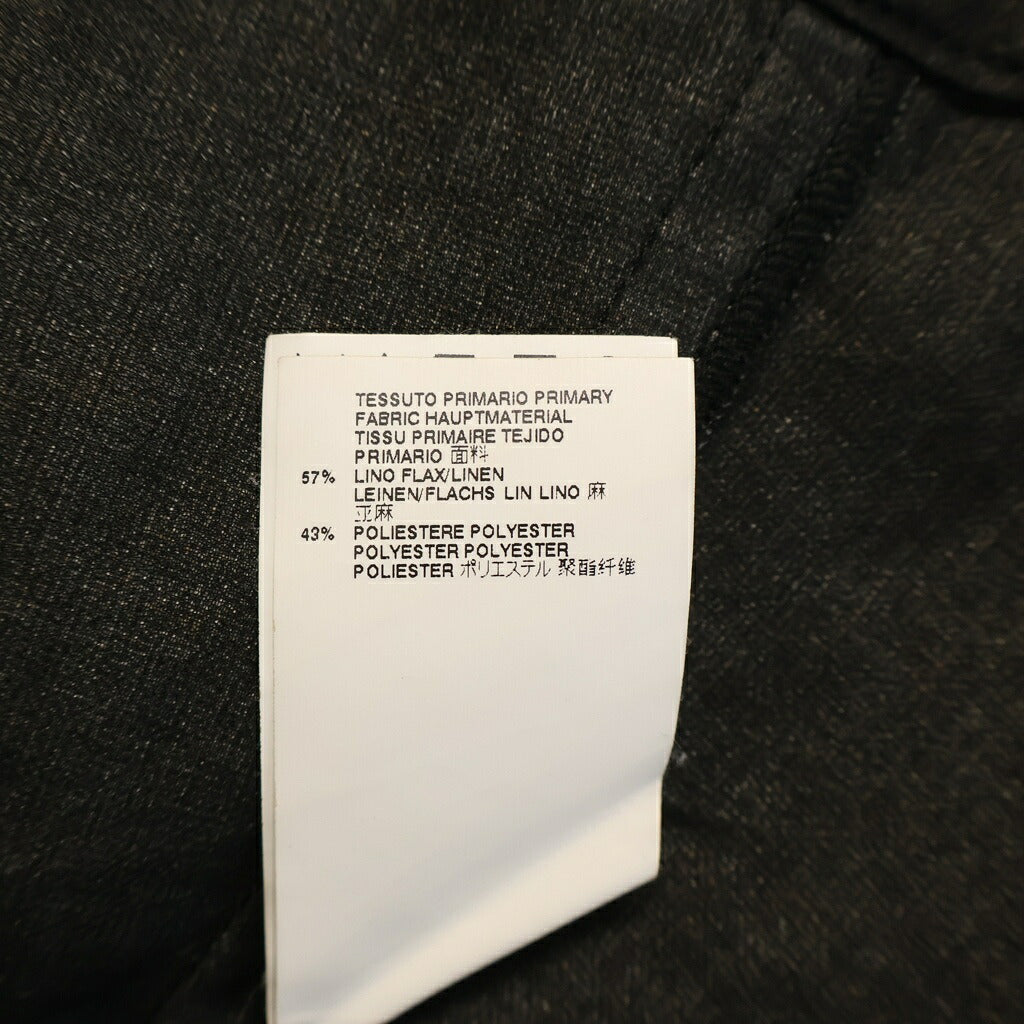 MM6 Maison Margiela(エムエムシックスメゾンマルジェラ) 15SS オーバーサイズ リネン混 長袖シャツワンピース グレー レディース S32AA0094