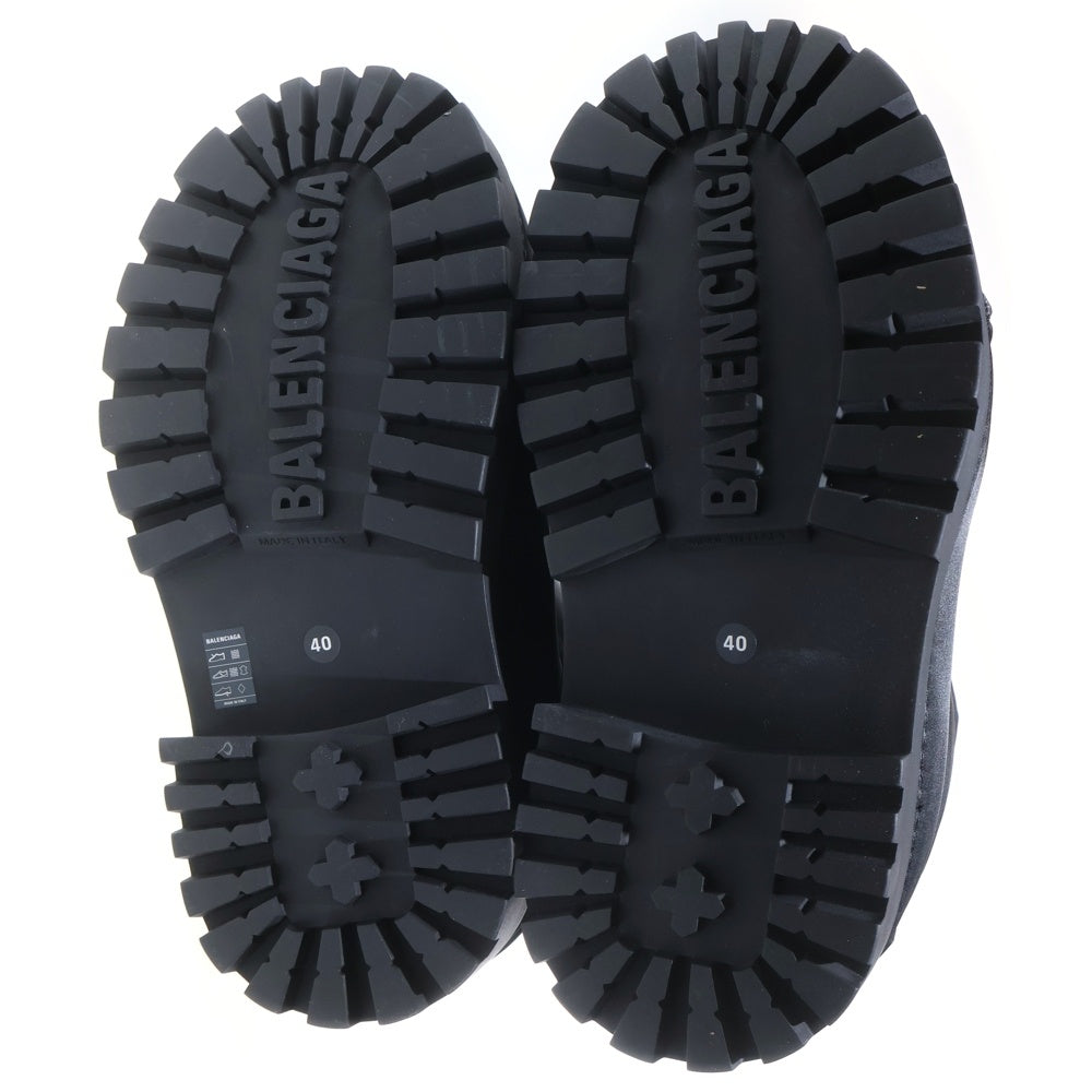 BALENCIAGA(バレンシアガ) ALASKA BOOTIE アラスカ ラバーロゴ パテッドアンクルブーツ ブラック 803769