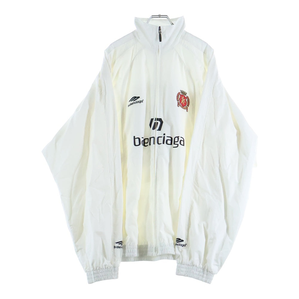BALENCIAGA(バレンシアガ) Soccer Track Jacket エンブロイダリー サッカーナイロン トラックジャケット ホワイト 780884