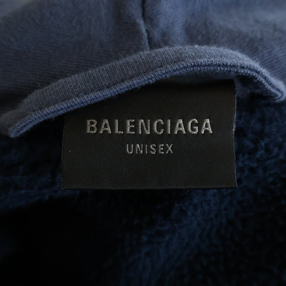 BALENCIAGA(バレンシアガ) ICON INCOGNITO ZIP-UP HOODIE ユニティスポーツアイコン インコグニートレイヤード ジップアップパーカー ネイビー 794030