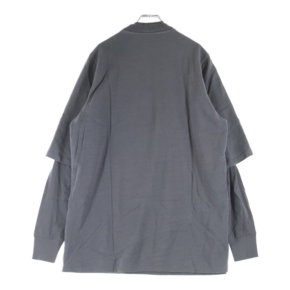 DRKSHDW(ダークシャドウ) 18AW クルーネックコットン長袖レイヤードTシャツ カットソー グレー DU18F7269-BGRN