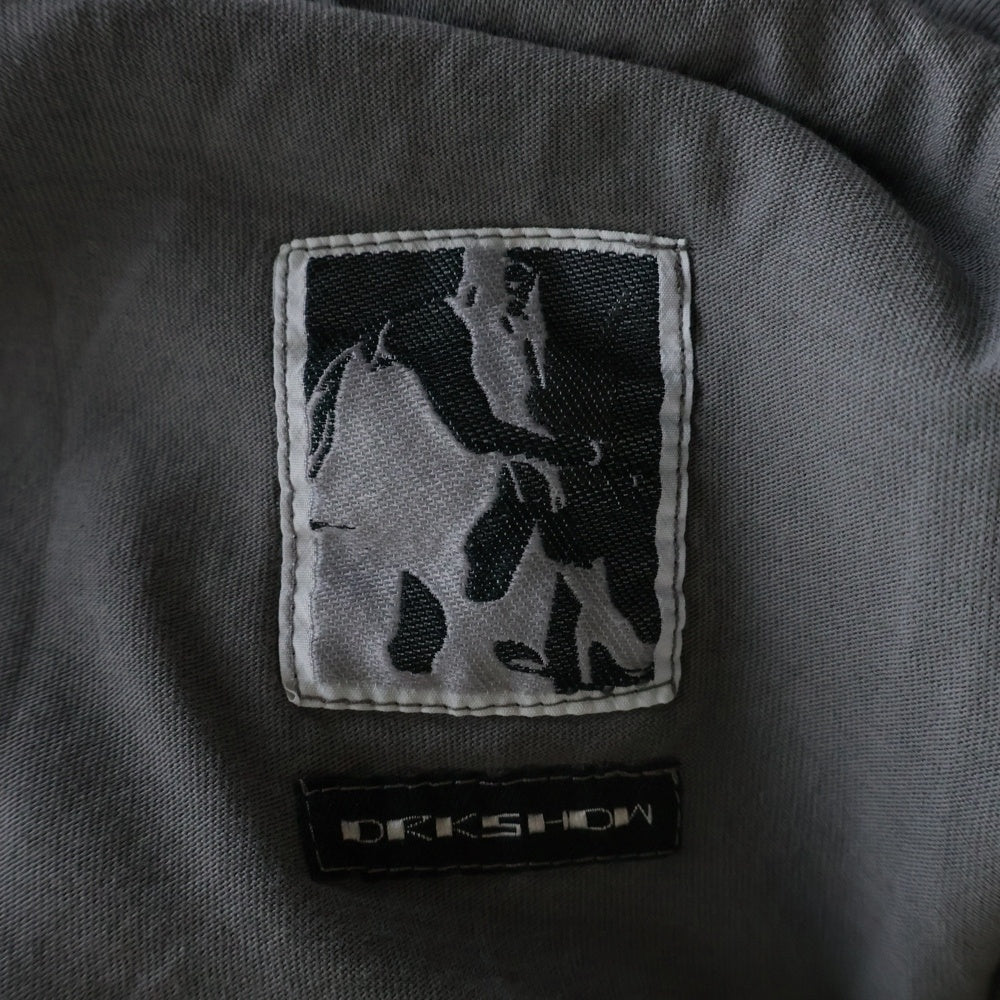 DRKSHDW(ダークシャドウ) 18AW クルーネックコットン長袖レイヤードTシャツ カットソー グレー DU18F7269-BGRN