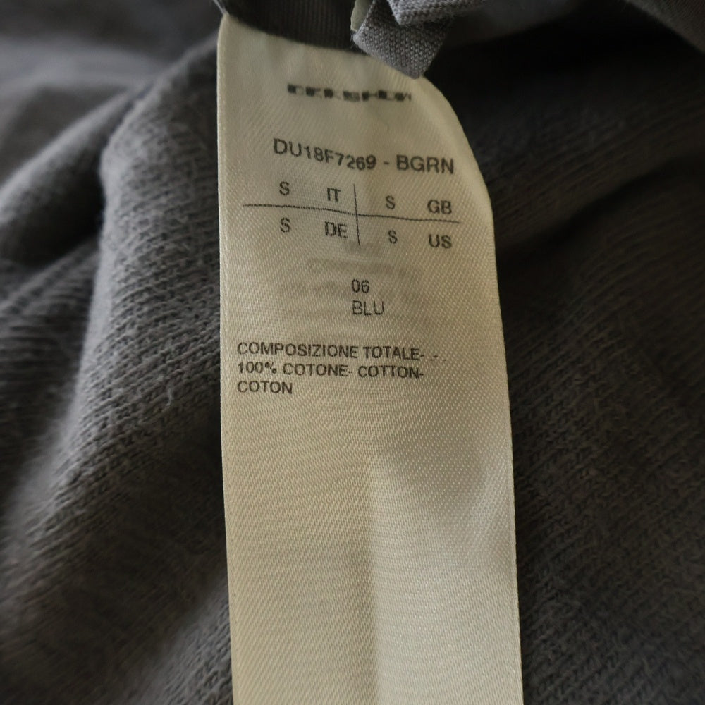 DRKSHDW(ダークシャドウ) 18AW クルーネックコットン長袖レイヤードTシャツ カットソー グレー DU18F7269-BGRN