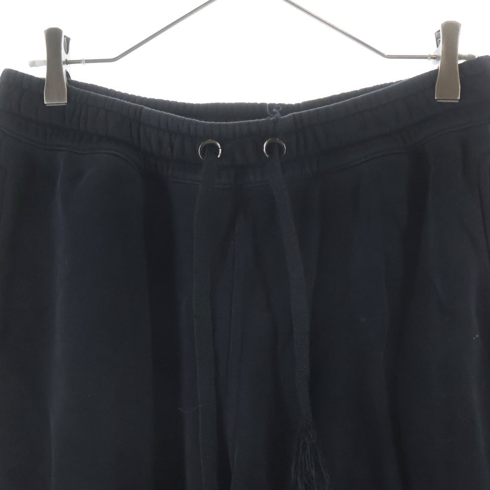 BURBERRY(バーバリー) Logo Print Check Detail Cotton Pants プリントチェック ディテールコットン スウェットパンツブラック 8025685