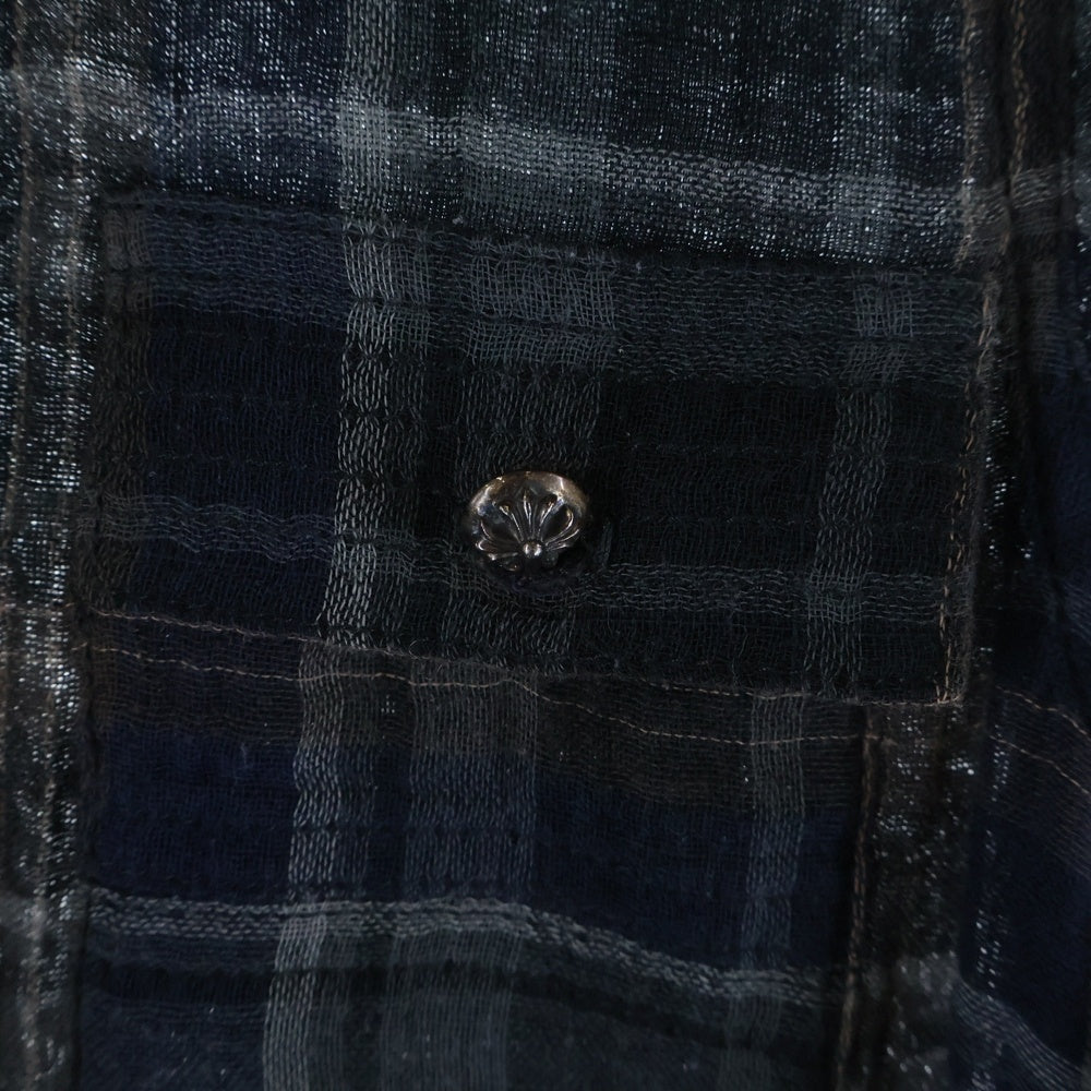 CHROME HEARTS(クロムハーツ) ロング丈 チェックシャツワンピース マルチ レディース
