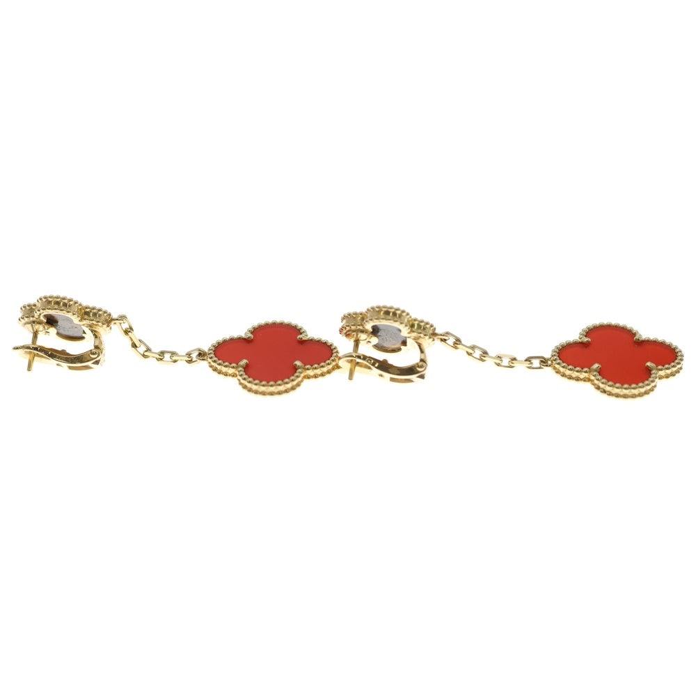 Van Cleef & Arpels(ヴァンクリーフアンドアーペル) マジックアルハンブラ 2モチーフ カーネリアン タイガーアイ ピアス VCARN5JR00 レディース