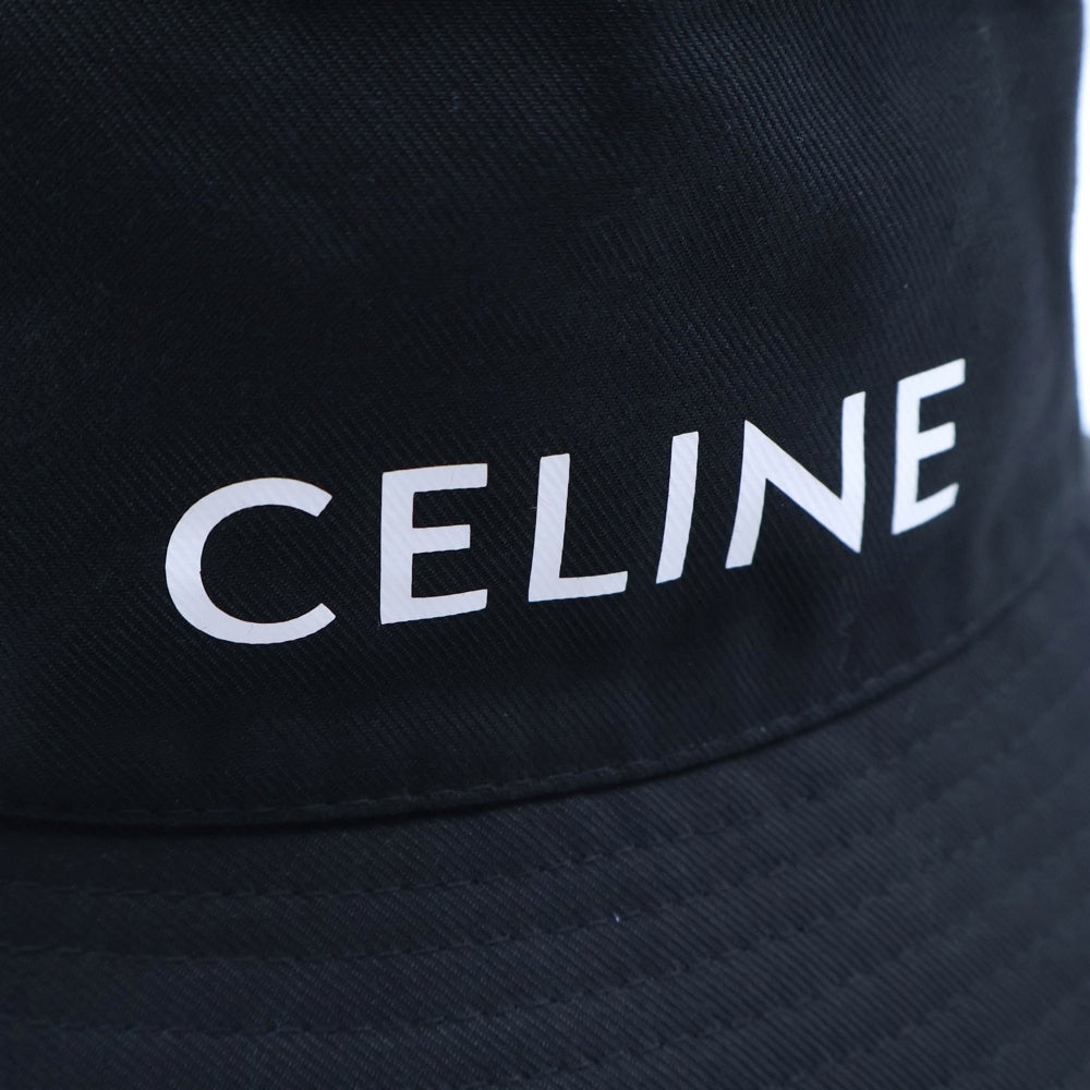 CELINE(セリーヌ) LOGO BUCKET HAT ロゴプリント バケットハット ブラック 2AU5B968P レディース