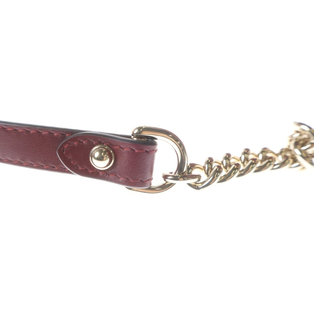 GUCCI(グッチ) GGマーモント チェーンショルダーバッグ ハンドバッグ レザー ボルドー 443497 レディース