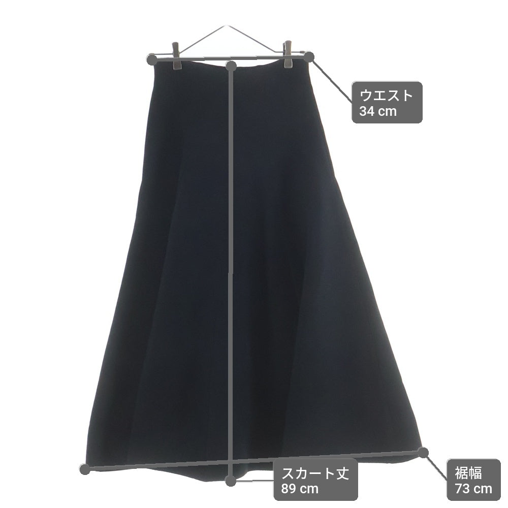 Christian Dior(クリスチャンディオール) ベルト付 シルク ロングサーキュラースカート レディース ブラック 151J21A1166