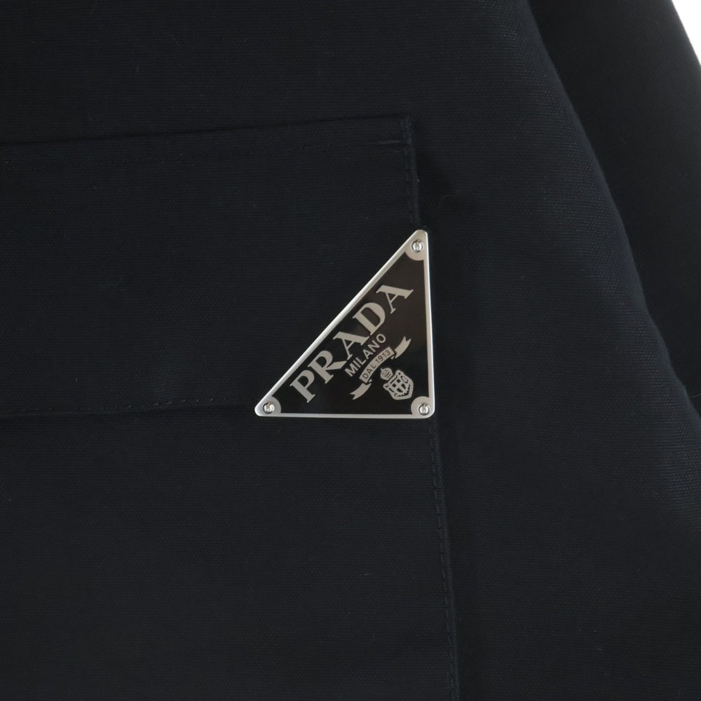 PRADA(プラダ) Re Nylon トライアングルロゴ プレート クロップドジャケット ブラック レディース 29X103 S231