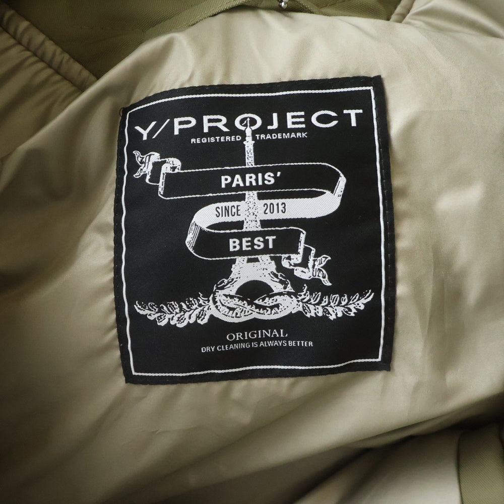 Y/PROJECT(ワイプロジェクト) Double Zip Bomber jacket ダブルジップアップボンバージャケット 203JA002 カーキ