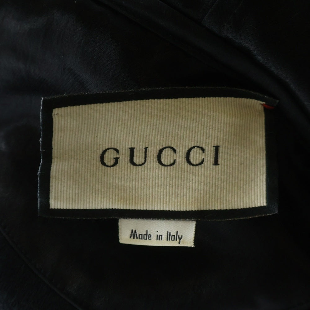 GUCCI(グッチ) Chenille Embroidered Velvet Hoodie ジェニール刺繍入りベロアフーディー プルオーバーパーカー ブラック 595530
