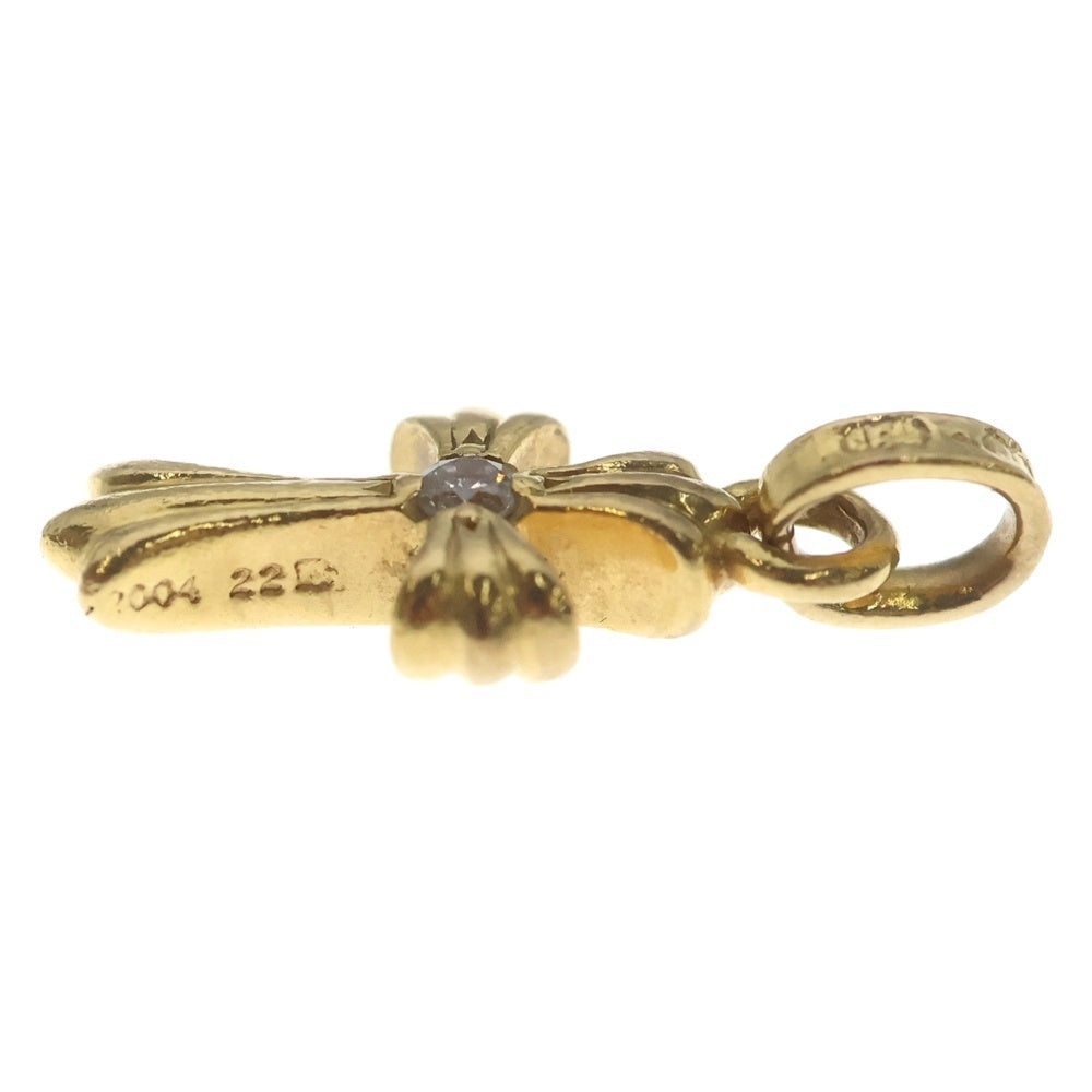 CHROME HEARTS(クロムハーツ) 22K CRS BBYFAT DIA ベイビーファットクロス 両面1ダイヤ ペンダントトップ ゴールド BCA034