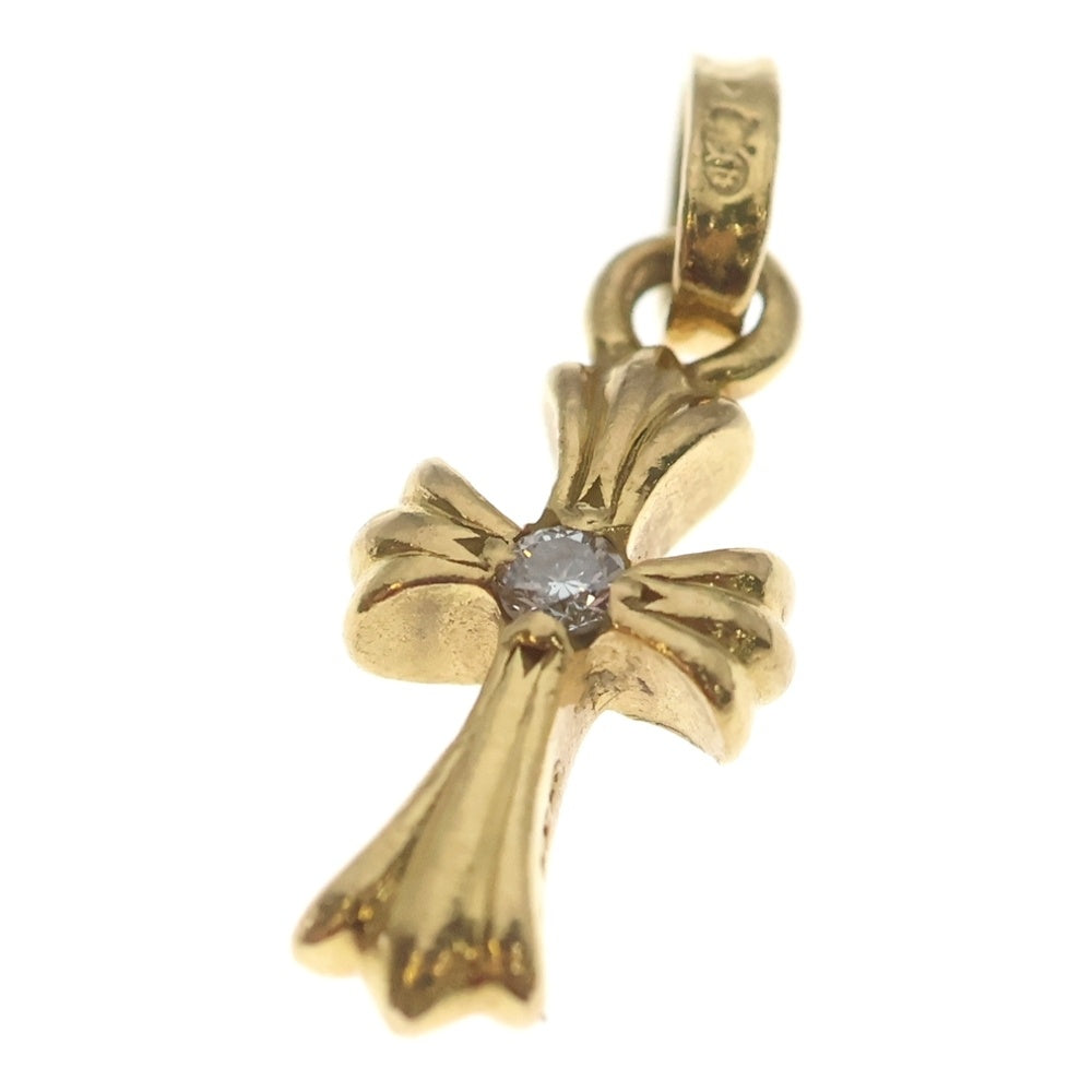 CHROME HEARTS(クロムハーツ) 22K CRS BBYFAT DIA ベイビーファットクロス 両面1ダイヤ ペンダントトップ ゴールド BCA034