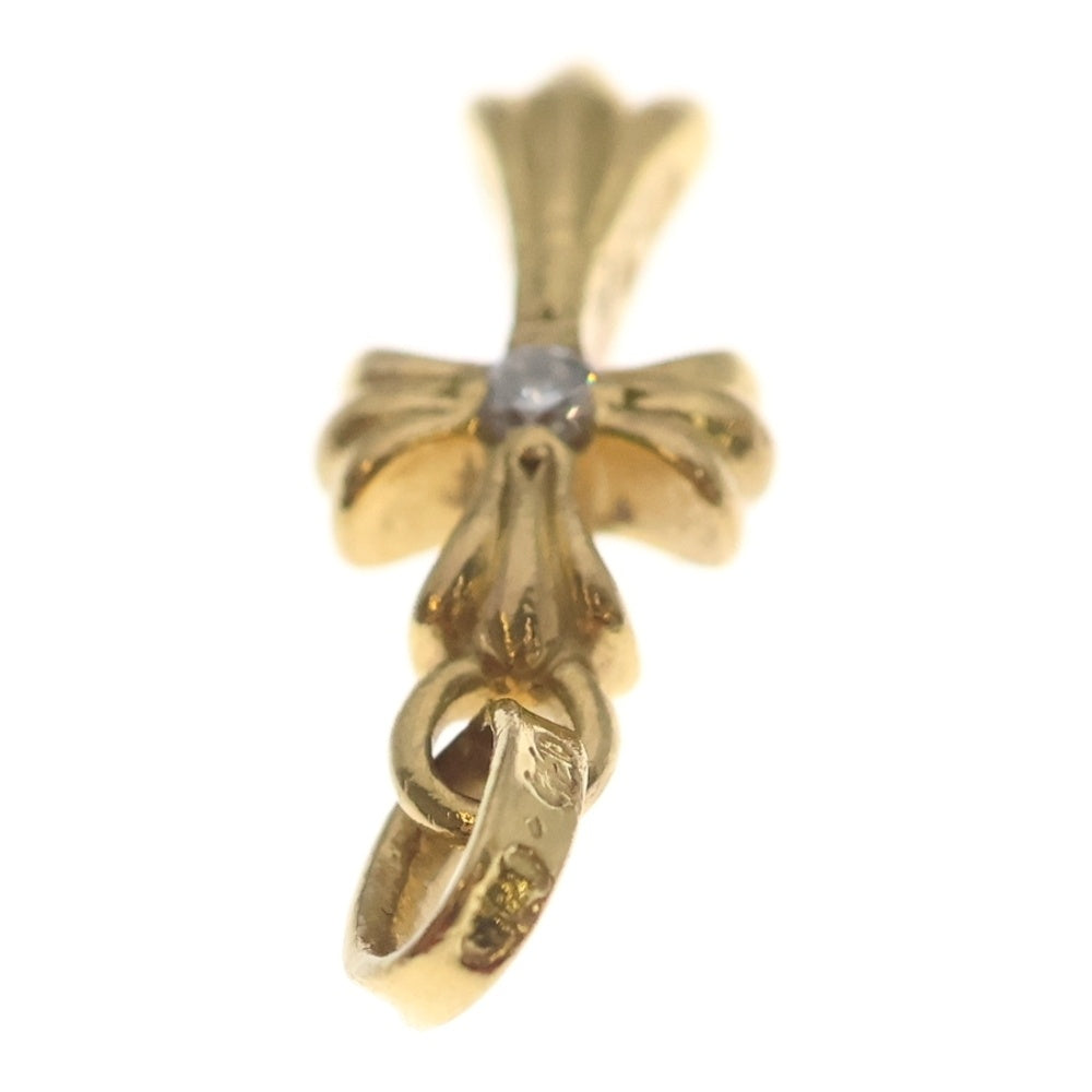 CHROME HEARTS(クロムハーツ) 22K CRS BBYFAT DIA ベイビーファットクロス 両面1ダイヤ ペンダントトップ ゴールド BCA034