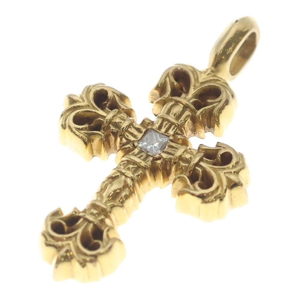 CHROME HEARTS(クロムハーツ) 22K FILIGREE TINY 1DIA タイニーフィリグリークロス 1ダイヤ ペンダントトップ ゴールド