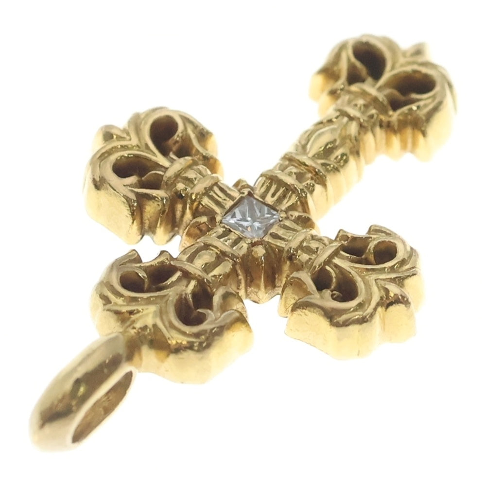 CHROME HEARTS(クロムハーツ) 22K FILIGREE TINY 1DIA タイニーフィリグリークロス 1ダイヤ ペンダントトップ ゴールド