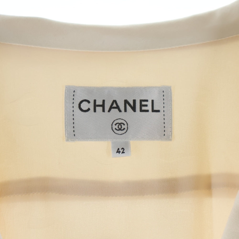 CHANEL(シャネル) ココマーク シルクロングシャツ P70571V62062 ホワイト レディース