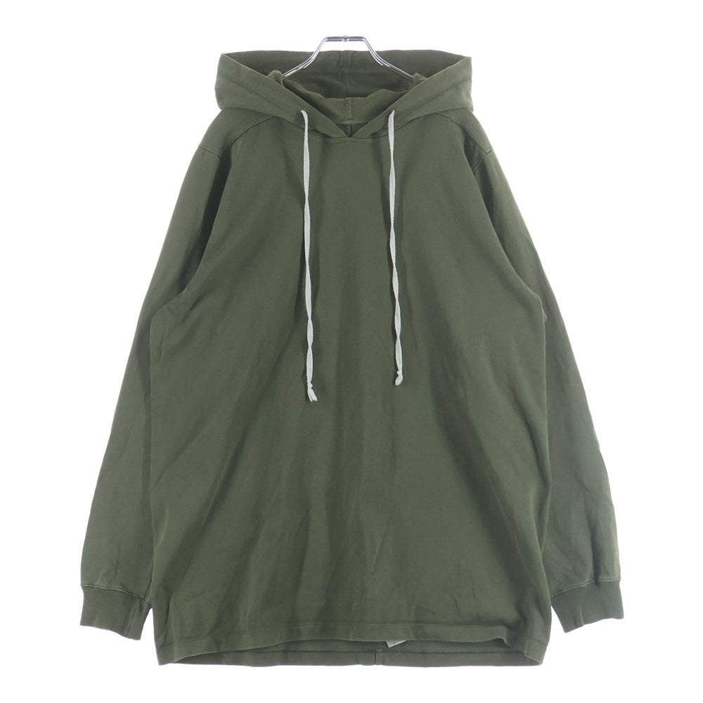 Rick Owens(リックオウエンス) 22AW DRAWSTRING LONG HOODIE ドローストーリングフーディ プルオーバーパーカー カーキRU02B2285-BA