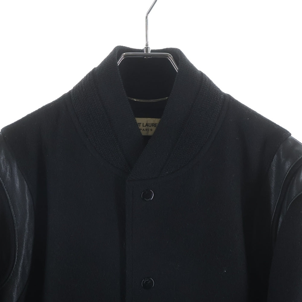 SAINT LAURENT PARIS(サンローランパリ) TEDDY JACKET テディジャケット スタジアム ボンバージャケット ブラック 354718 Y197Q