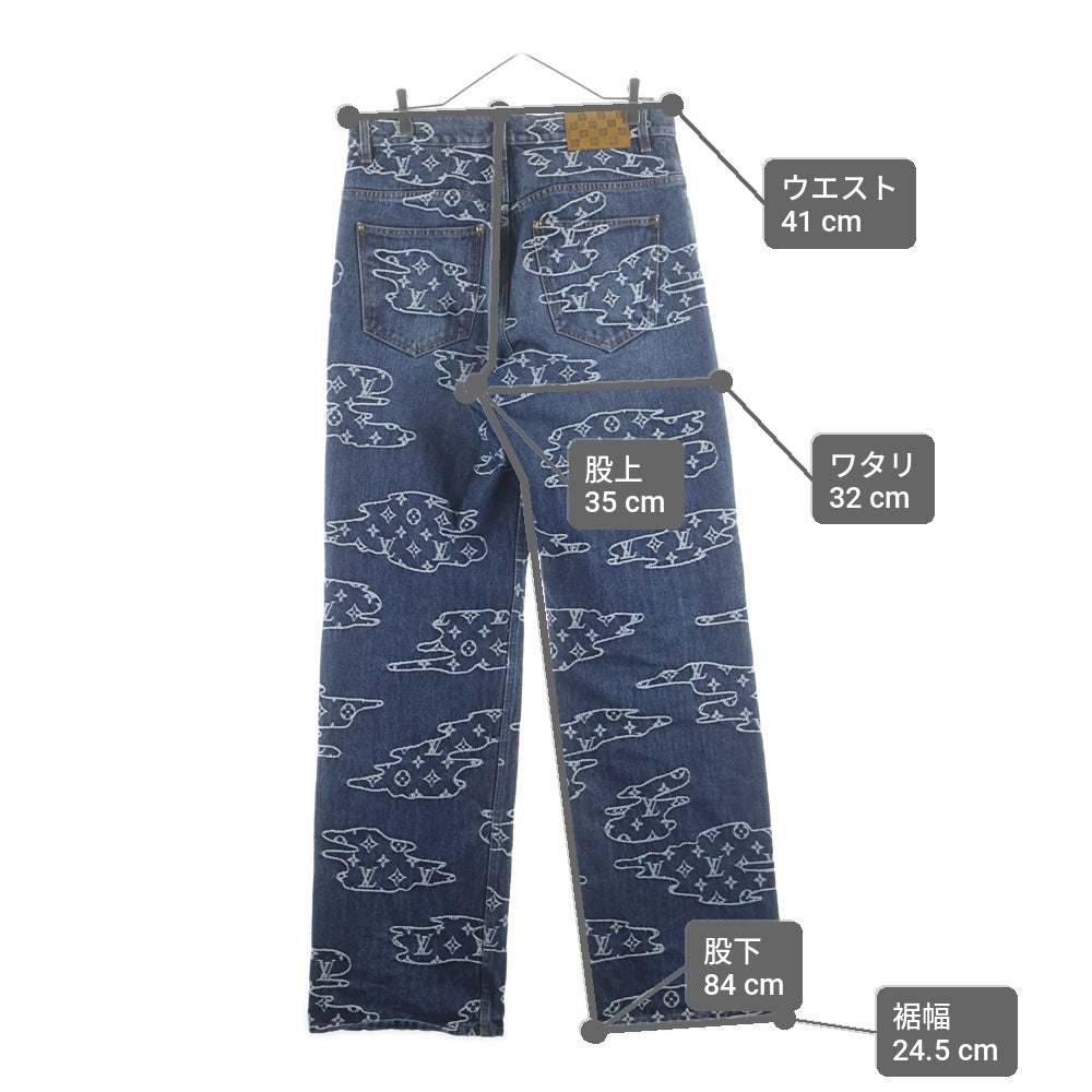 LOUIS VUITTON(ルイヴィトン) ×NIGO 25AW モノグラムデニムスケートパンツ インディゴ RM252M YPZ HTD83W