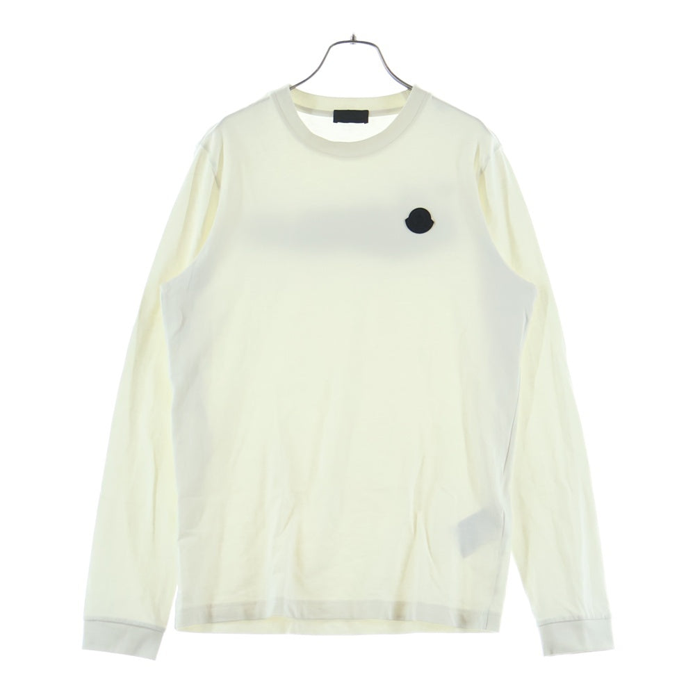MONCLER(モンクレール) バックロゴプリント クルーネックコットン長袖Tシャツ カットソー ホワイト K20918D00001 89AUG