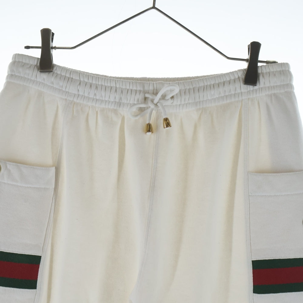 GUCCI(グッチ) シェリーライン ロゴパッチジョガースウェットパンツ ホワイト 625404 XJCOE