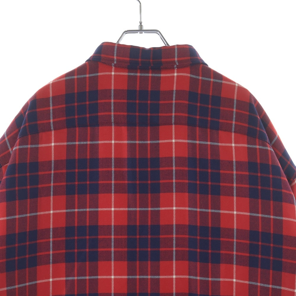 PRADA(プラダ) 21AW Wool Blend Shirt ウールブレンドシャツ シャツジャケット レッド SC556M S212 1ZK2