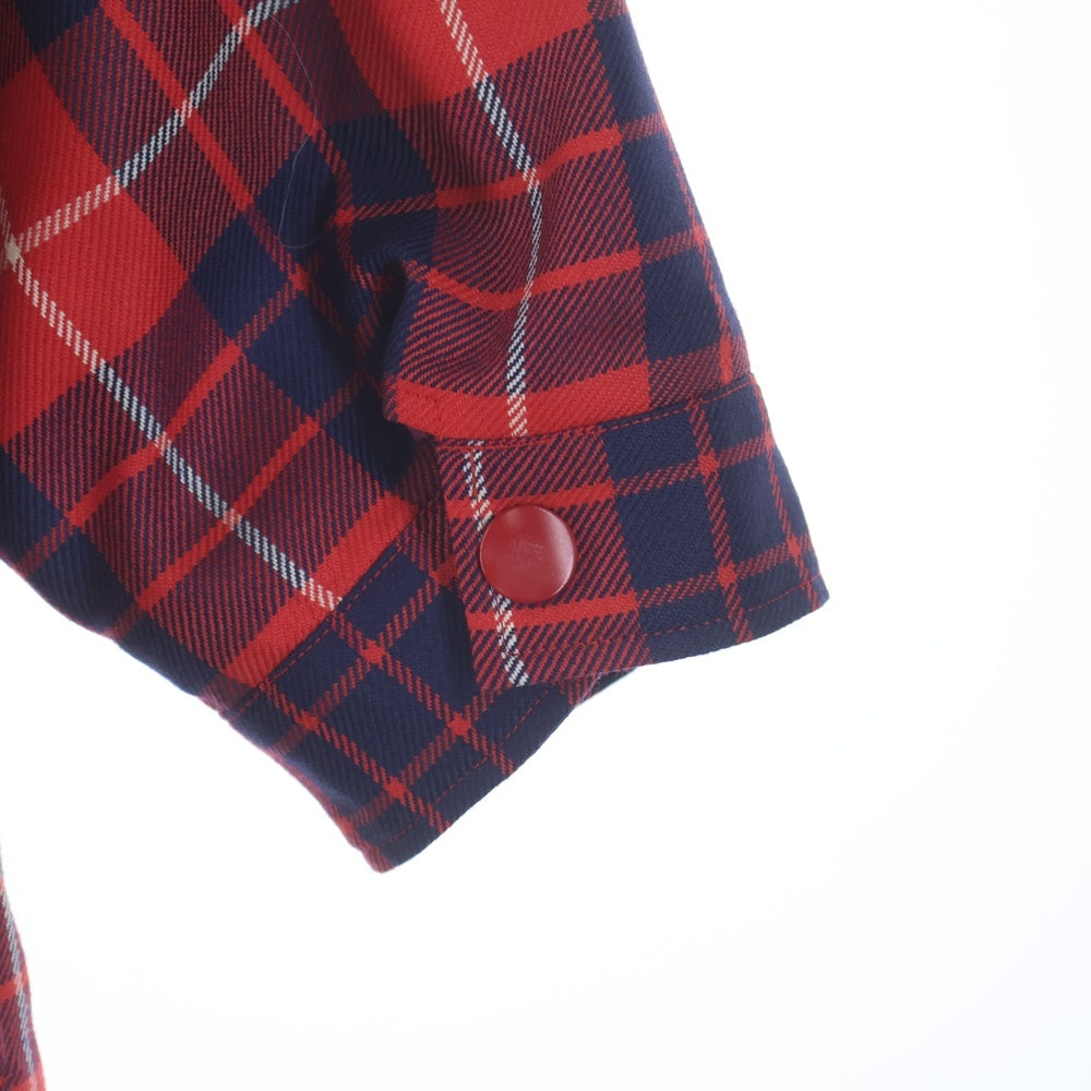 PRADA(プラダ) 21AW Wool Blend Shirt ウールブレンドシャツ シャツジャケット レッド SC556M S212 1ZK2